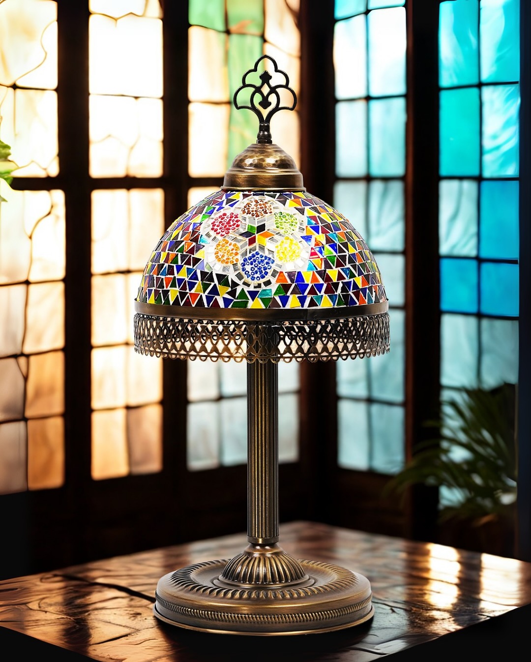 Mozaik masa lambası - Giftland Collection el yapımı ürün